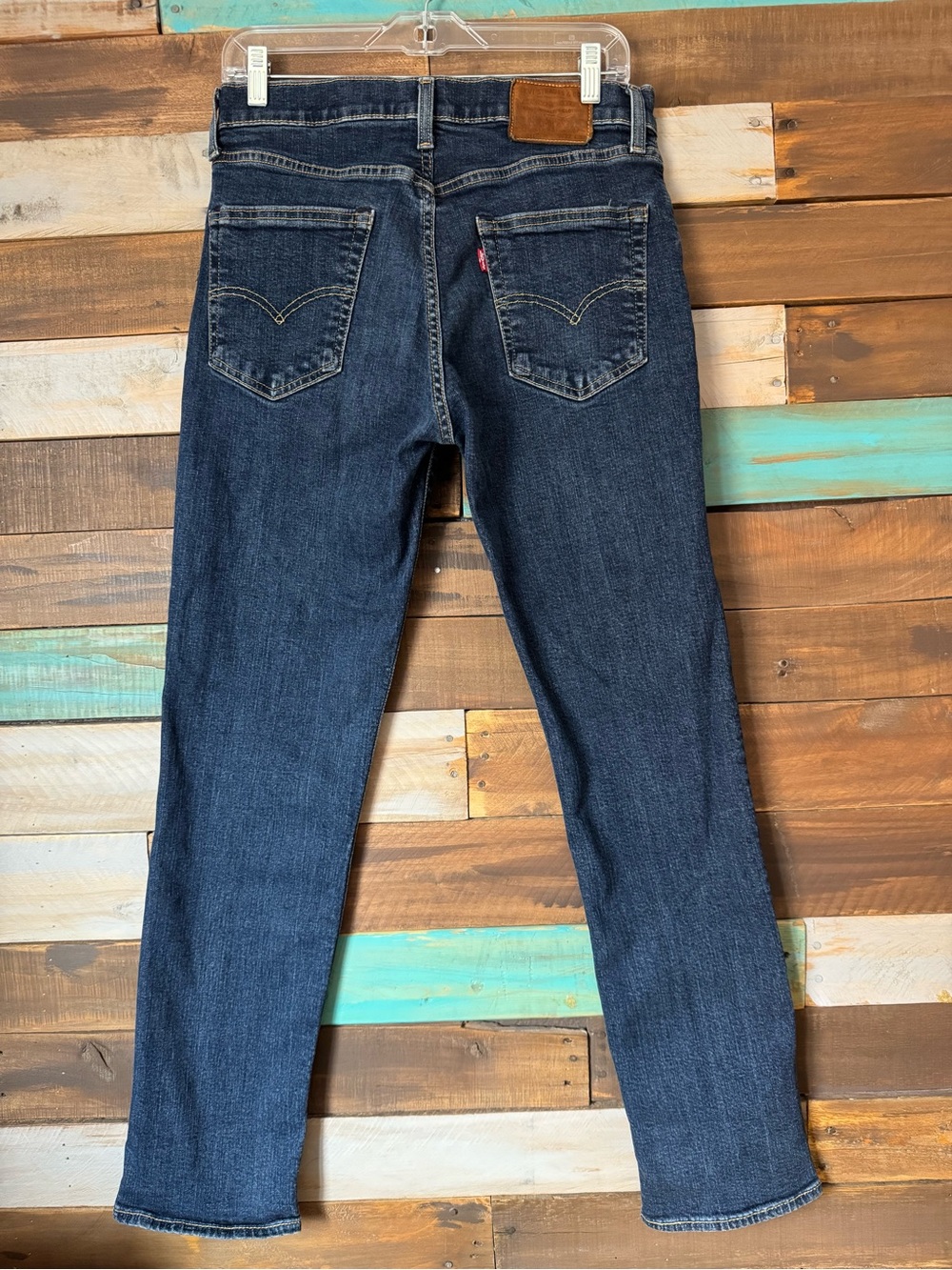 LEVI’S PREMIUM 511 Slim Fit - Dark Wash Genuine Leather Patch | Size 32x32
